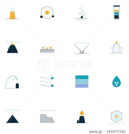 Geological and Scientific Icon Set 143477292