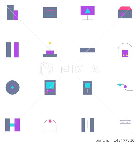 Minimalist Geometric Icons Set 143477310