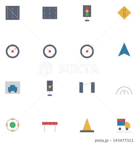 Road and Traffic Icon Set Road and Traffic Icon Set 143477321