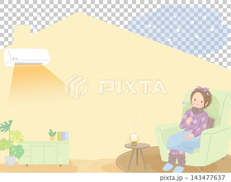 A woman relaxing after taking measures to combat cold sensitivity. A woman relaxing after taking measures to combat cold sensitivity. 143477637