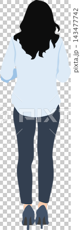 一位女士正在換衣服的插圖 一位女士正在換衣服的插圖 143477742