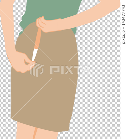 一位女士正在換衣服的插圖 一位女士正在換衣服的插圖 143477743