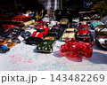 Old vintage things on the street flea market on square in front of the Cathedral of St. Mary Magdalene in Wroclav, Poland 143482269