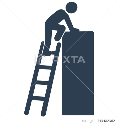 Climbing Wall Icon in Flat Two Tone Style 143482362