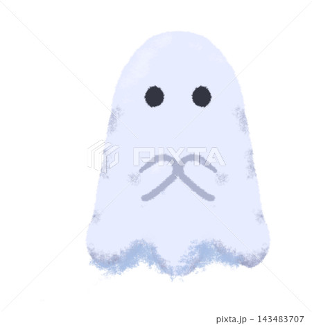 丸いおばけ 白いかわいいゴーストのハロウィンイラスト 丸いおばけ 白いかわいいゴーストのハロウィンイラスト 143483707