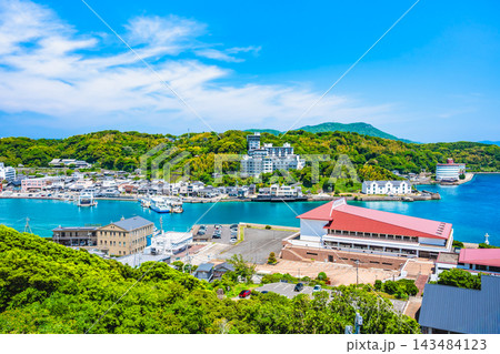 長崎 平戸城から見下ろす平戸市街 143484123