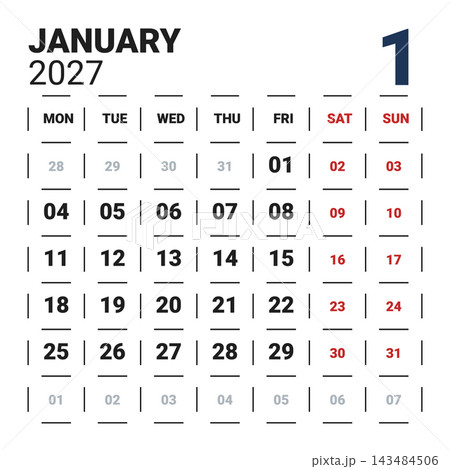 January 2027 English Minimalist Scandinavian Monthly Overview Page Clean Aesthet January 2027 English Minimalist Scandinavian Monthly Overview Page Clean Aesthet 143484506