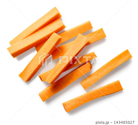 carrot sticks isolated on white background 143485027