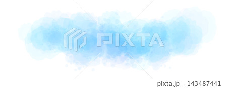 Watercolor cloud gradient texture backdrop. Blue watercolour background. Bluish artistic paint splatter wallpaper. Blurred brush splash stains bg. Wet or dry color spot or stain shape. Vector Watercolor cloud gradient texture backdrop. Blue watercolour background. Bluish artistic paint splatter wallpaper. Blurred brush splash stains bg. Wet or dry color spot or stain shape. Vector 143487441