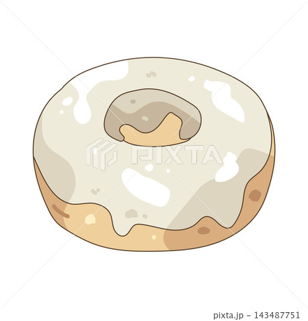 Illustration of glazed donut Illustration of glazed donut 143487751