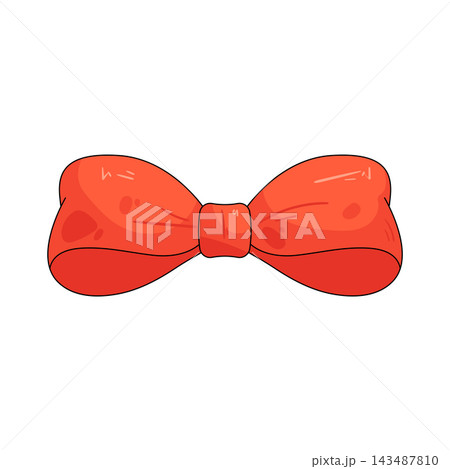 Illustration of red bow 143487810