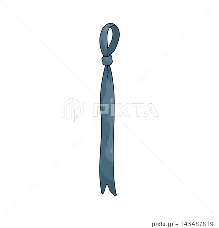 Illustration of hanging ribbon 143487819