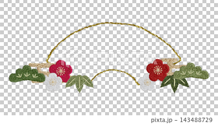 【新年扇框,松竹梅花圖案】手工刺繡插畫材料 【新年扇框,松竹梅花圖案】手工刺繡插畫材料 143488729