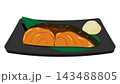 皿に盛ったぶりの照り焼きのイラスト 143488805
