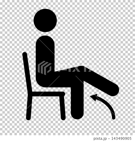 Pictograms for rehabilitation in nursing care facilities: Chair exercises and knee bending. 143490905