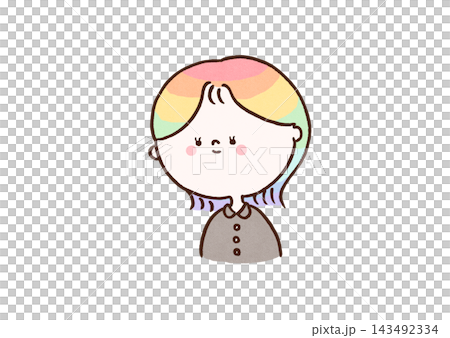一位擁有彩虹色頭髮的女性(LGBTQ/性少數群體) 一位擁有彩虹色頭髮的女性(LGBTQ/性少數群體) 143492334