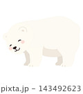 Smiling polar bear cartoon character 143492623