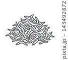しらす（ビタミンD・カルシウム豊富な小魚食材）のイラスト 143492872