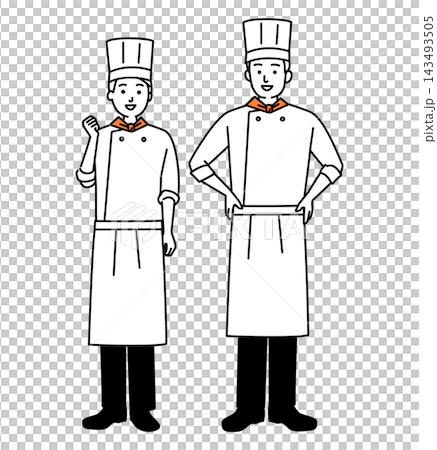 Young male and female staff working in a restaurant Young male and female staff working in a restaurant 143493505