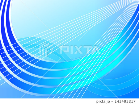 青い曲線の背景 143493817