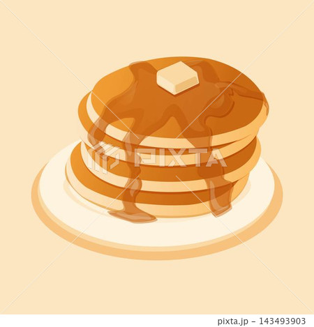 Pancakes on the plate. 143493903