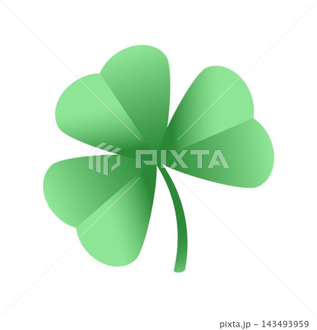 Clover.Lucky clover leaf, four isolated on white, for St. Patrick's 143493959