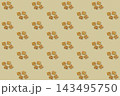 Pistachio Turkish delight cubes repeated in small clusters across a pale beige background for confectionery design 143495750