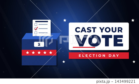 Cast Ballot Election Night Broadcast Illustration Cast Ballot Election Night Broadcast Illustration 143499221