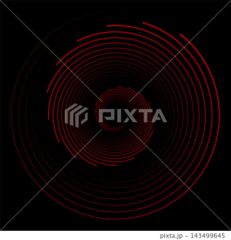 Design spiral dots backdrop. Abstract monochrome background. Optical illusion pattern. Design spiral dots backdrop. Abstract monochrome background. Optical illusion pattern. 143499645