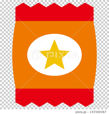 Candy bag, orange bag with star label Candy bag, orange bag with star label 143500367