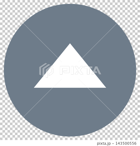 Upward-pointing triangle in a circle; White triangle in a gray circle Upward-pointing triangle in a circle; White triangle in a gray circle 143500556