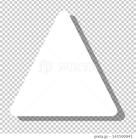 A white triangular shape with rounded corners and a shadow in the bottom right corner, which can be used as a background or icon base. A white triangular shape with rounded corners and a shadow in the bottom right corner, which can be used as a background or icon base. 143500945