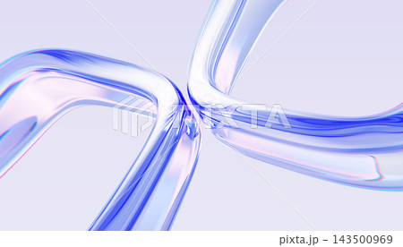Abstract 3D background with glass holography square shapes, smooth curve lines, transparent elements in soft pastel blue purple tones. Modern minimalist digital art design for tech. 3D illustration Abstract 3D background with glass holography square shapes, smooth curve lines, transparent elements in soft pastel blue purple tones. Modern minimalist digital art design for tech. 3D illustration 143500969