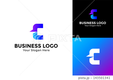 Creative abstract digital code technology logo design template. Creative abstract digital code technology logo design template. 143501341