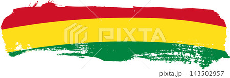 horizontal Mali and Bolivia brush flag, vector illustration on a white background 143502957