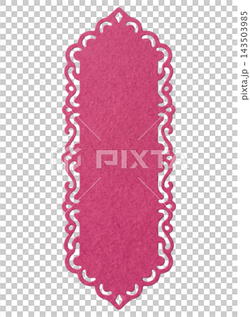 Vertical pink vintage paper deco element 143503985