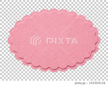 Scalloped cut pink paper element 143504138
