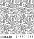 Seamless geometric doodle stone vector pattern illustration 143504233