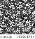 Seamless topographic organic vector pattern illustration 143504234