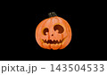 3D Halloween Jack O' Lantern Pumpkin Illustration on Black Background 3D Halloween Jack O' Lantern Pumpkin Illustration on Black Background 143504533