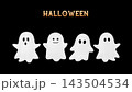 Set 3D Halloween Ghosts Illustration Banner Set 3D Halloween Ghosts Illustration Banner 143504534