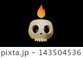 3D Cute Skull Candle Illustration for Halloween 3D Cute Skull Candle Illustration for Halloween 143504536