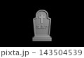 3D Halloween Gravestone Illustration isolated on Black 3D Halloween Gravestone Illustration isolated on Black 143504539