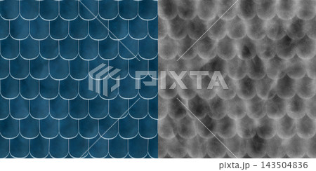 Roof Tiles Structural Stencil Mask Grayscale Roof Tiles Structural Stencil Mask Grayscale 143504836