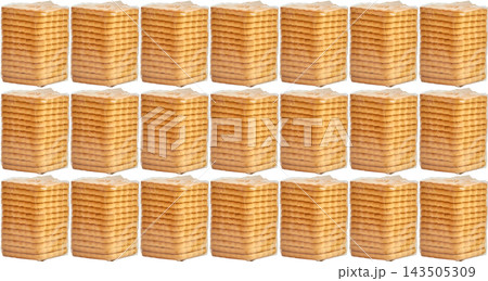Sweet pattern of cookies pack in protective cellophane package for sale 143505309