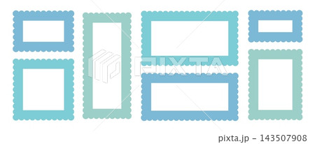 Wavy frame with scalloped edges and wavy borders. 143507908