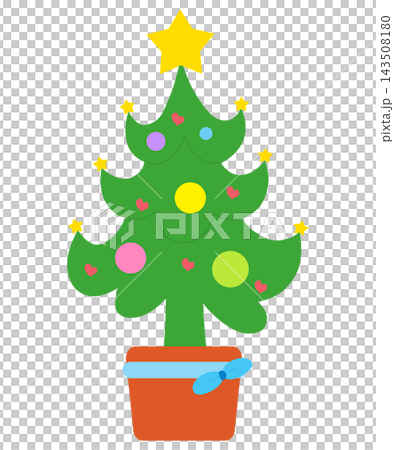 A cute and beautifully decorated Christmas tree 143508180