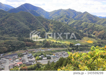 宝珠山 立石寺と山寺街風景 宝珠山 立石寺と山寺街風景 143509299