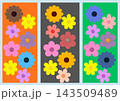 vector seamless pattern with flowers 143509489
