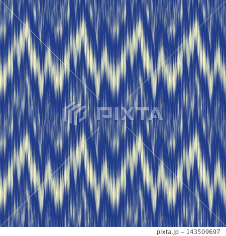 Hand-drawn Seamless Cobalt Blue Zigzag Pattern for Modern Fashion Textile Wallpaper Print Hand-drawn Seamless Cobalt Blue Zigzag Pattern for Modern Fashion Textile Wallpaper Print 143509697